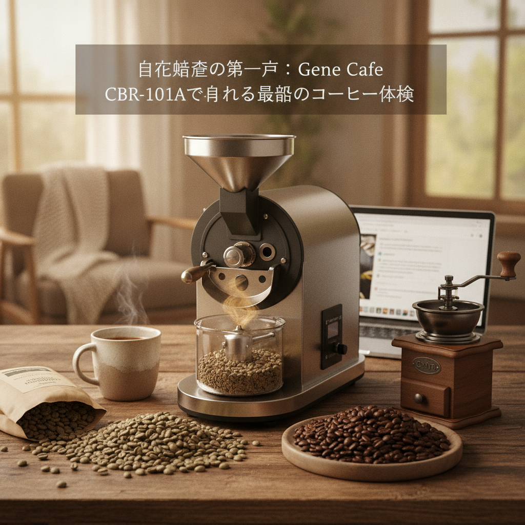 【初めての自宅焙煎】Gene Cafe CBR-101A完全導入ガイド！煙・チャフ対策と失敗しない焙煎ステップ